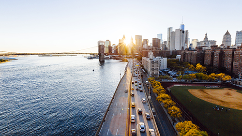 New York East River skyline