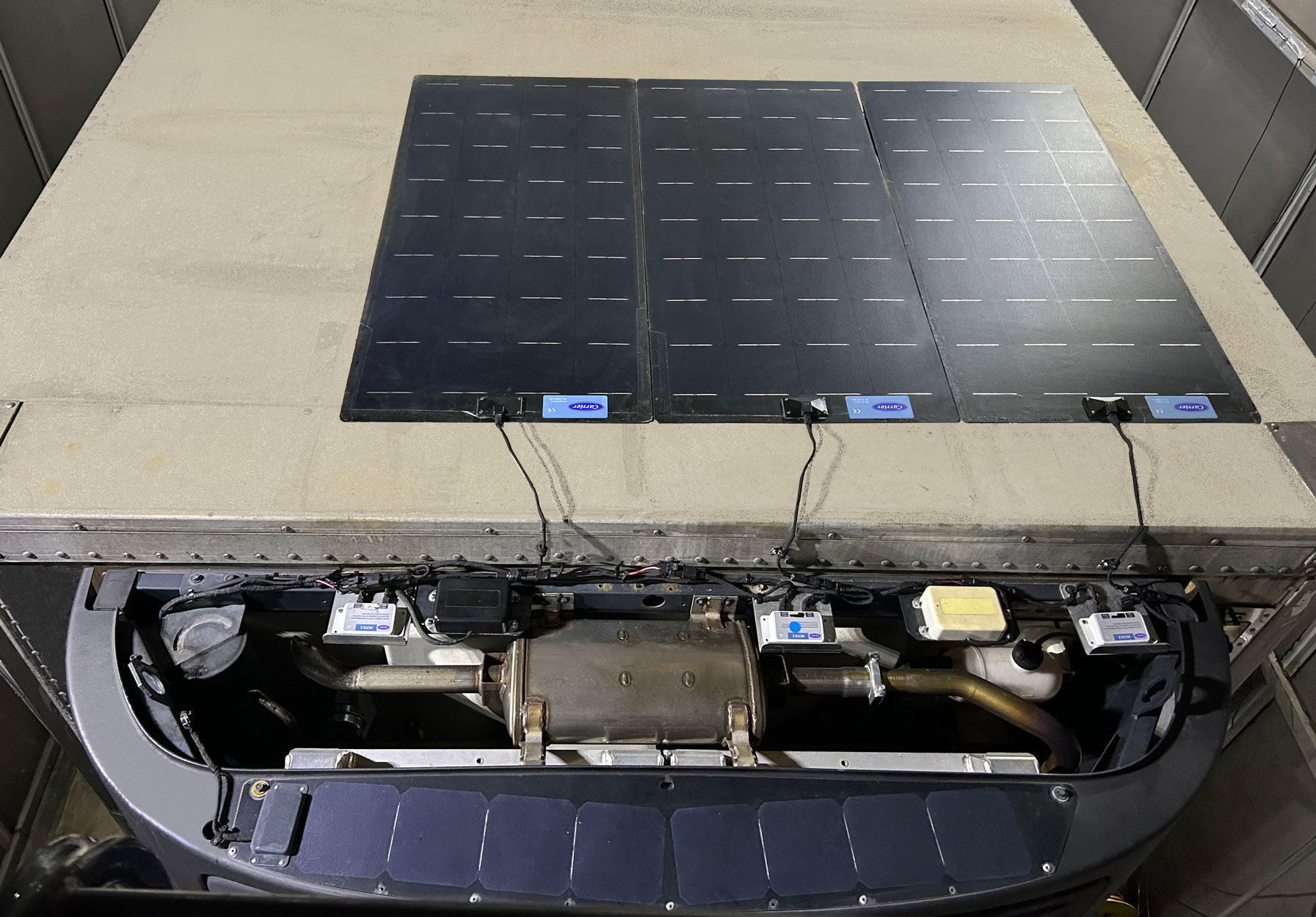 Solar panel on roof