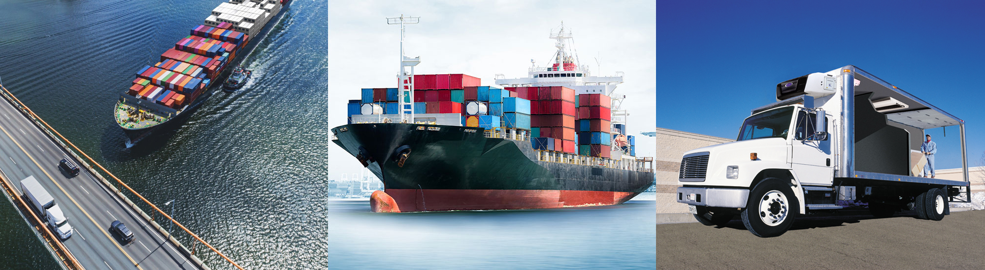 Bluedge containers on ship